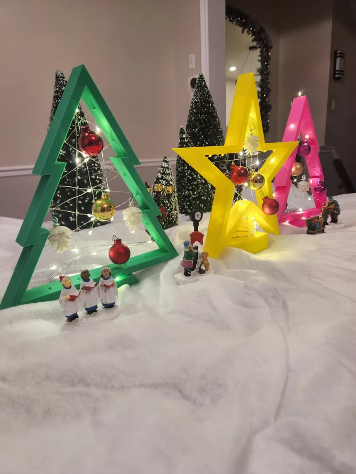 The three Christmas frames in daylight