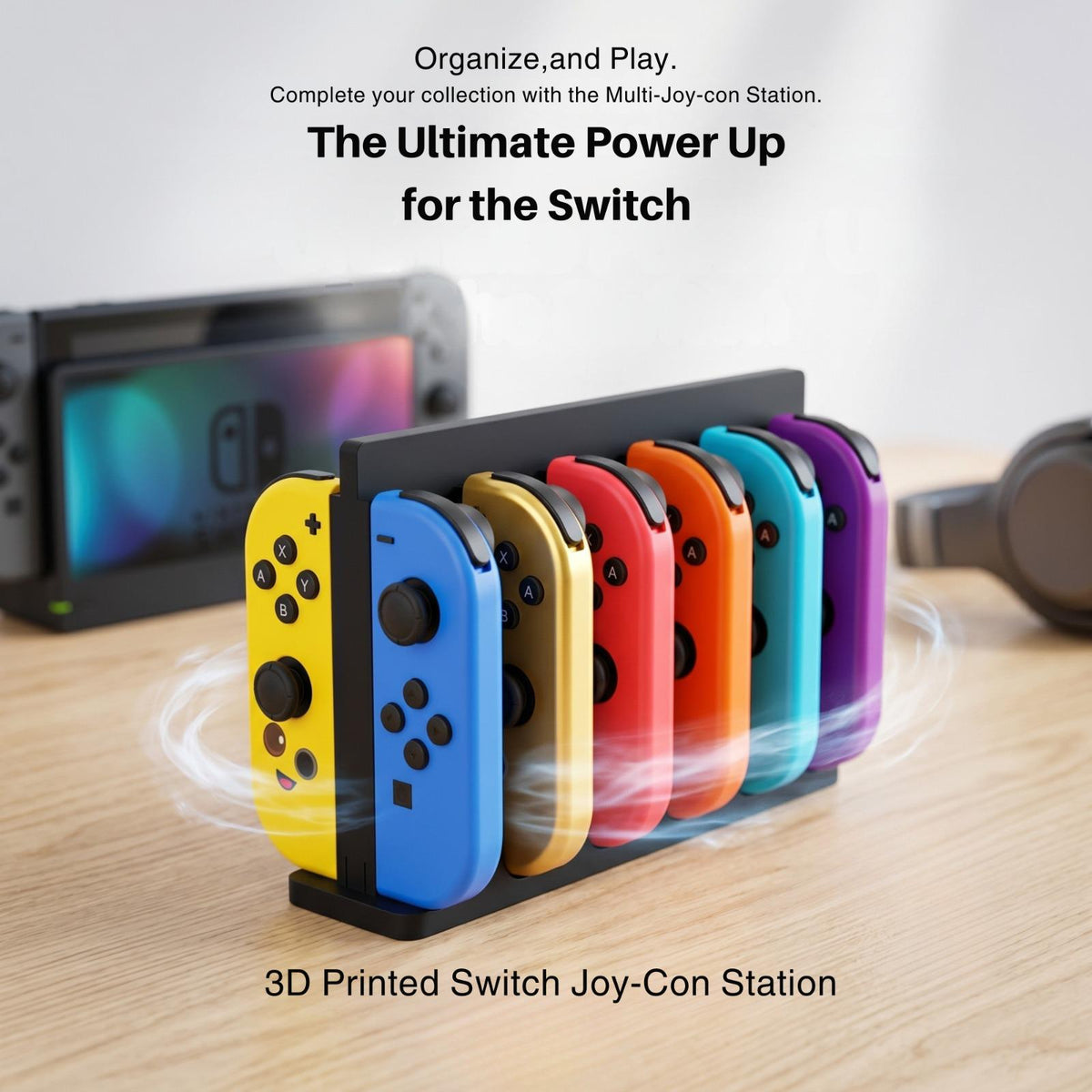 Joy Con Desktop Organizer Holds 12! - 3D Printed
