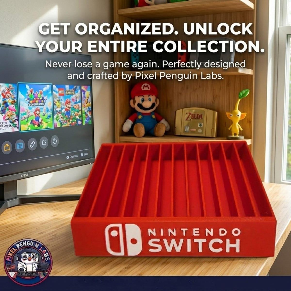 3D-Printed Switch Game Holder & Display Organizer