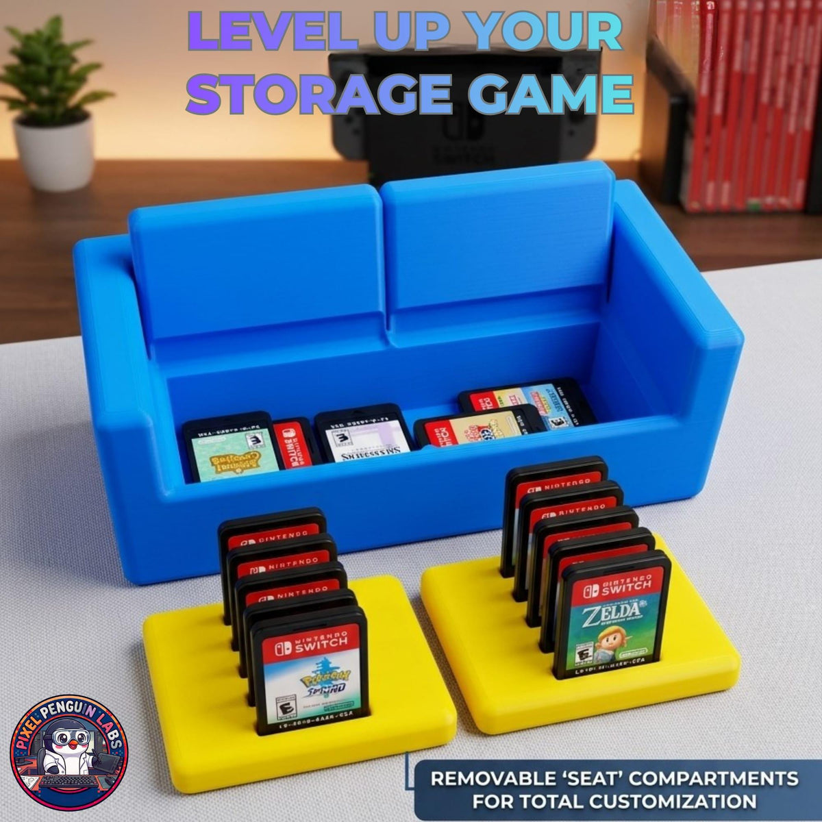 3D Printed Couch Switch Game Holder