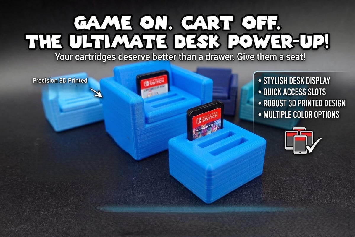 Miniature Game Chair & Ottoman - Switch Cartridge Holder