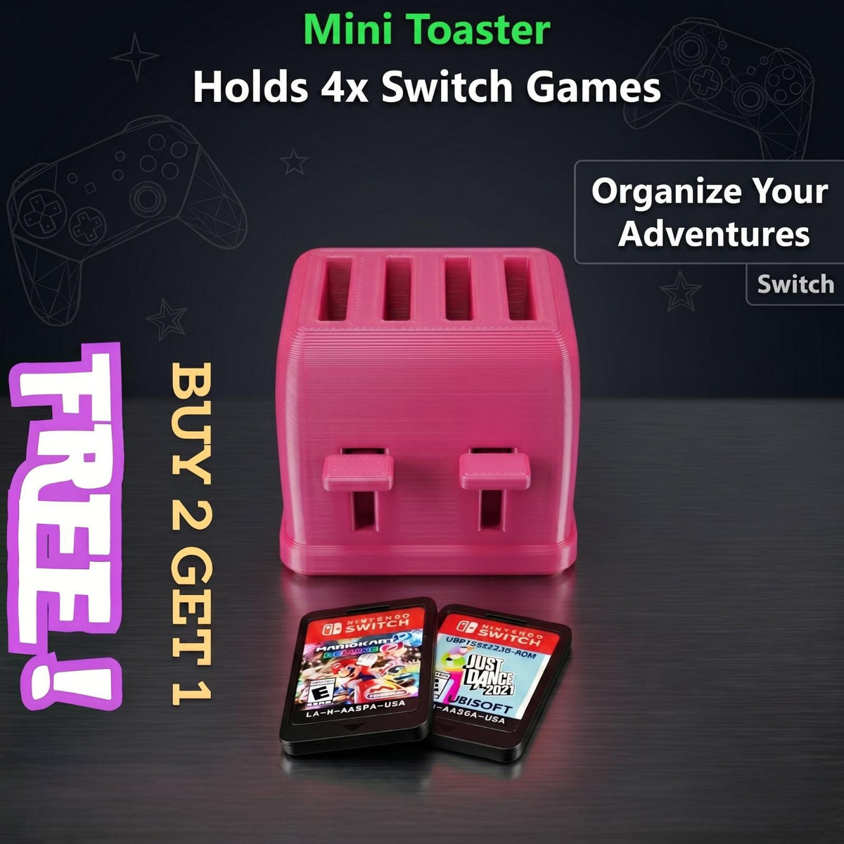 Switch Mini Toaster Game Holder - BOGO Buy 2 Get 1 FREE!