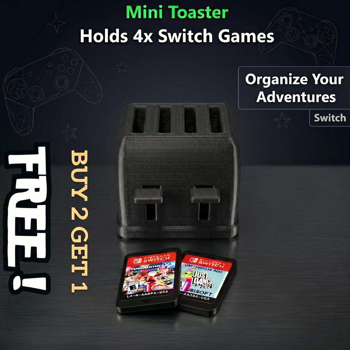 Switch Mini Toaster Game Holder - BOGO Buy 2 Get 1 FREE!