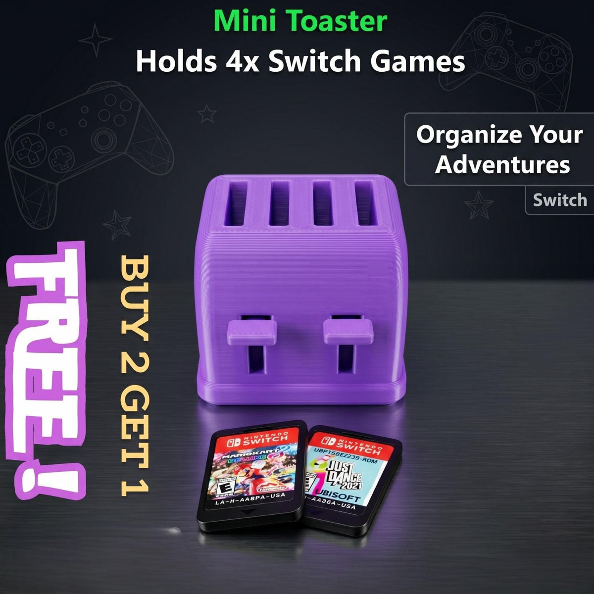 Switch Mini Toaster Game Holder - BOGO Buy 2 Get 1 FREE!