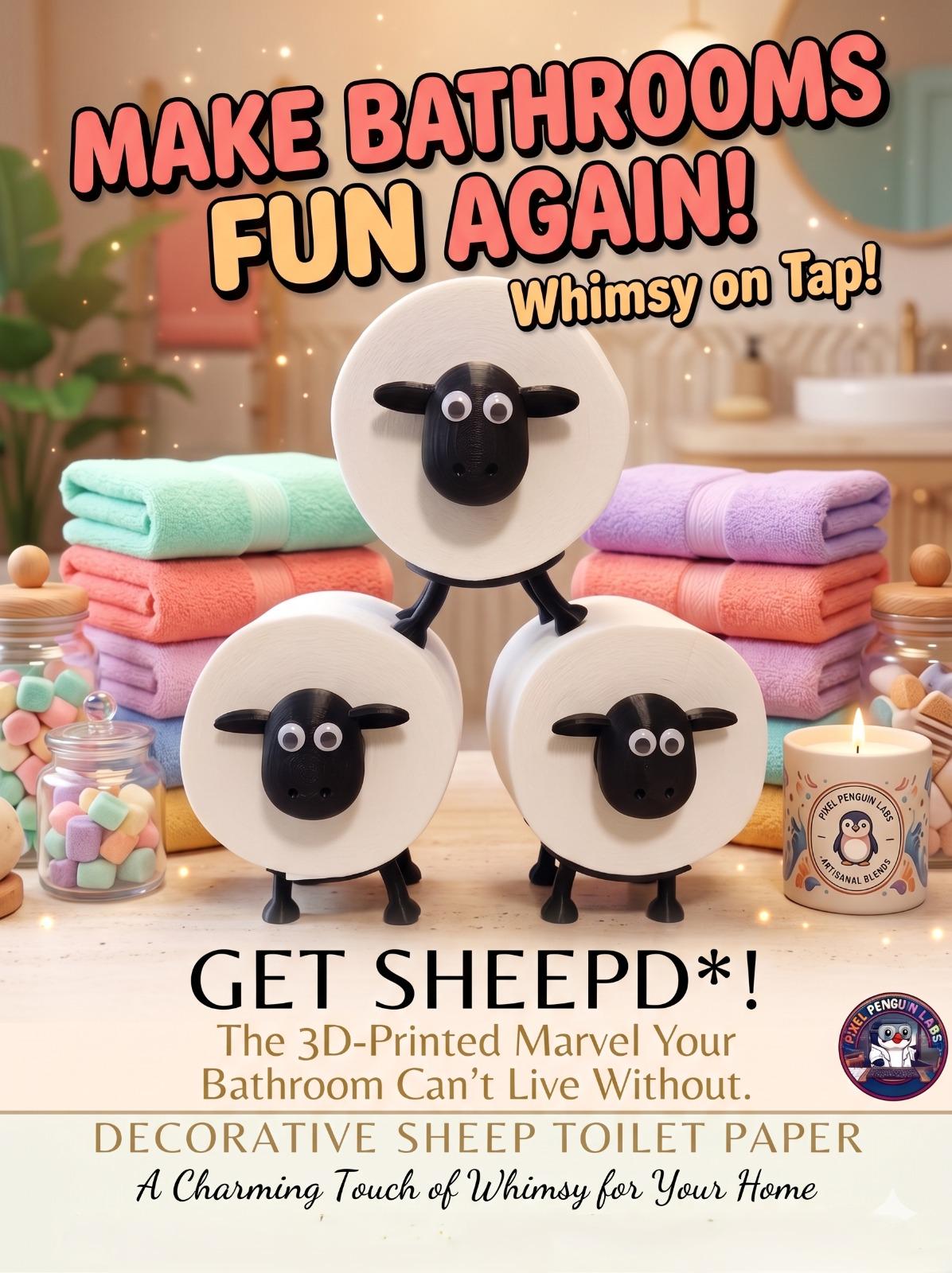Sheep Toilet Paper Holder - BOGO Buy 2 Get 1 FREE!