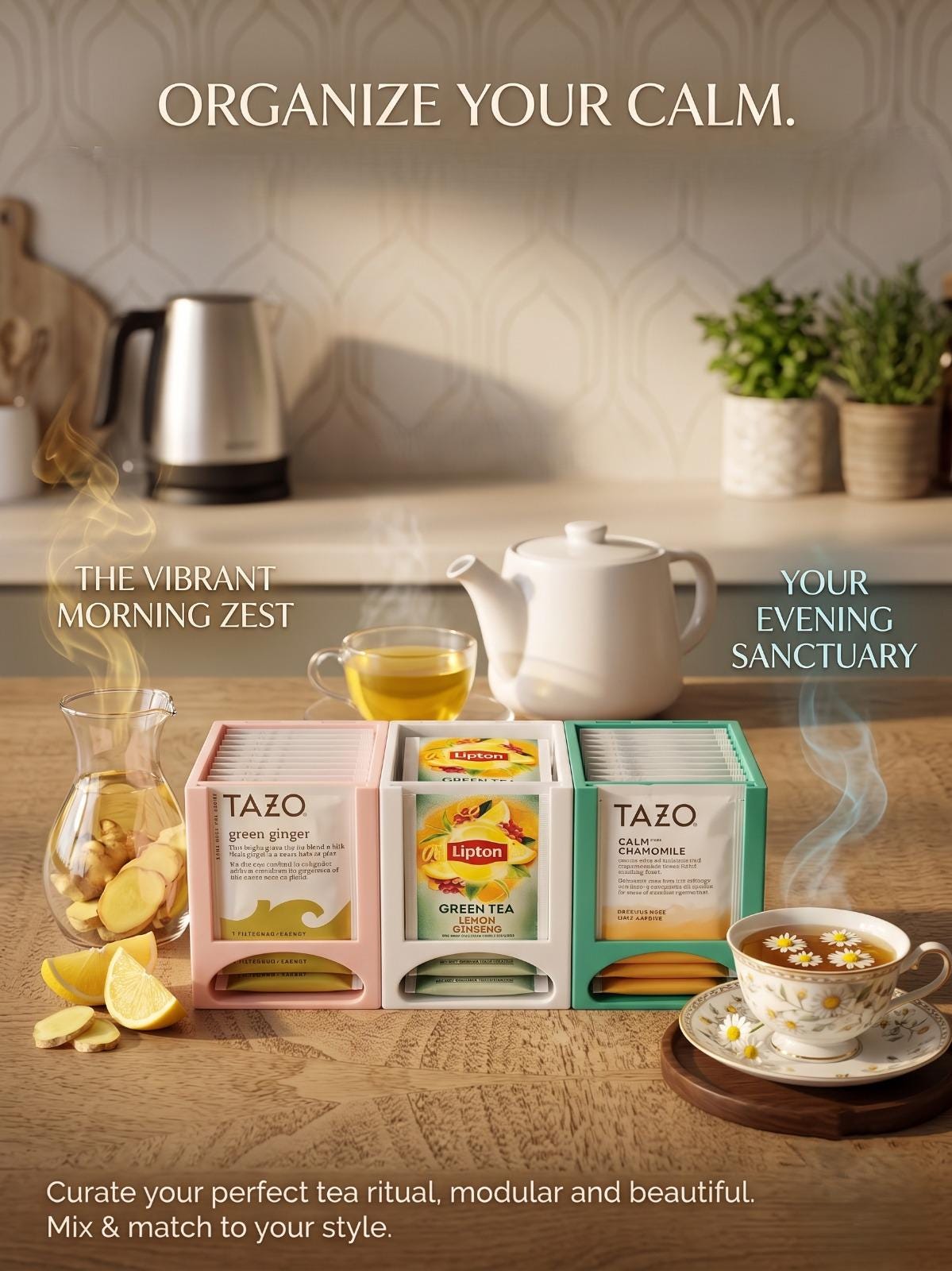 Tea Bag Organizer Dispenser