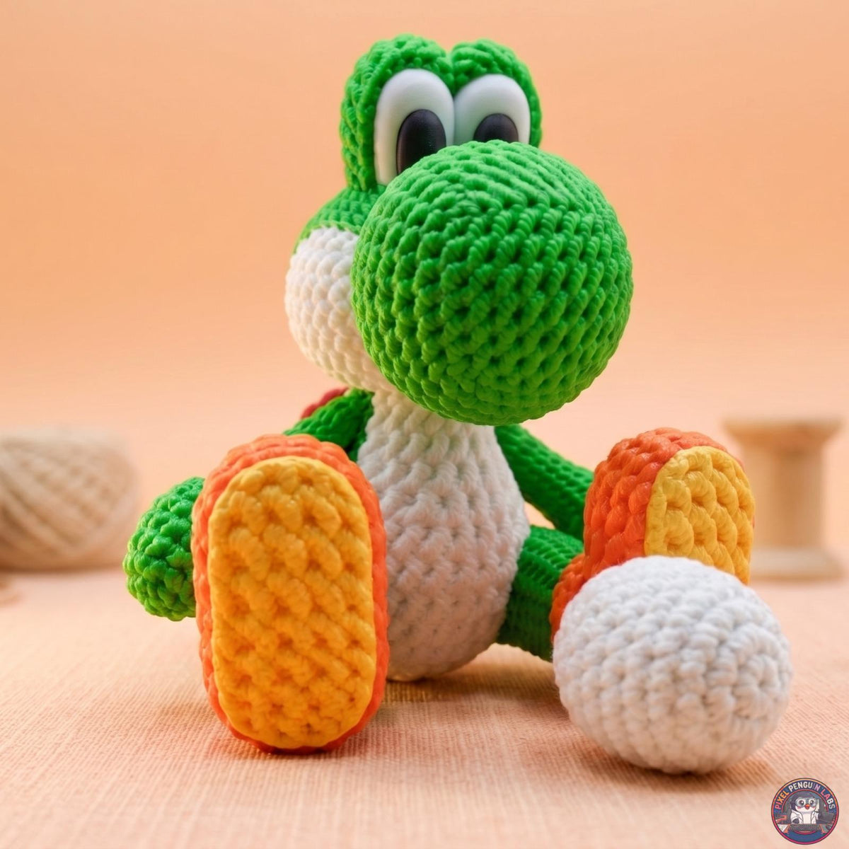 3D Printed Knitted Yo-shi Figure – Desk Decor Gaming Companion