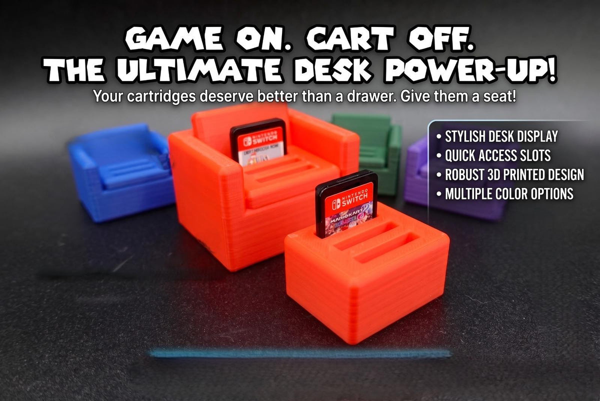 Miniature Game Chair & Ottoman - Switch Cartridge Holder