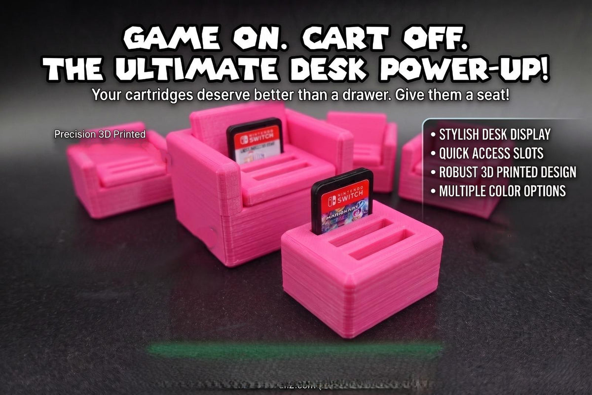 Miniature Game Chair & Ottoman - Switch Cartridge Holder