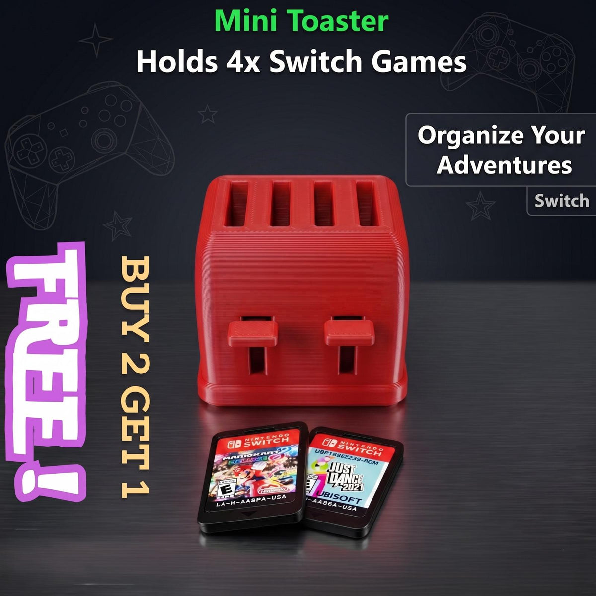 Switch Mini Toaster Game Holder - BOGO Buy 2 Get 1 FREE!
