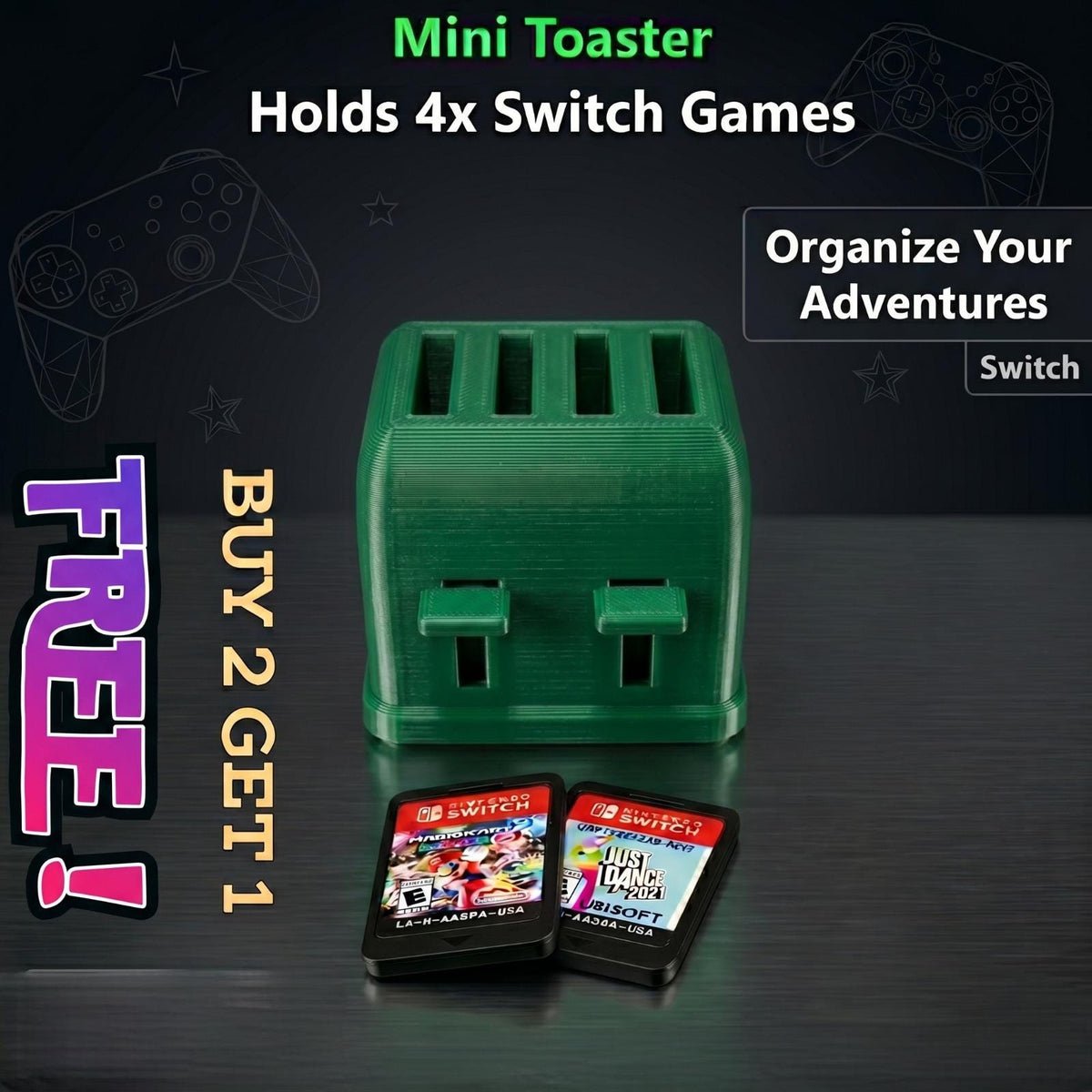 Switch Mini Toaster Game Holder - BOGO Buy 2 Get 1 FREE!