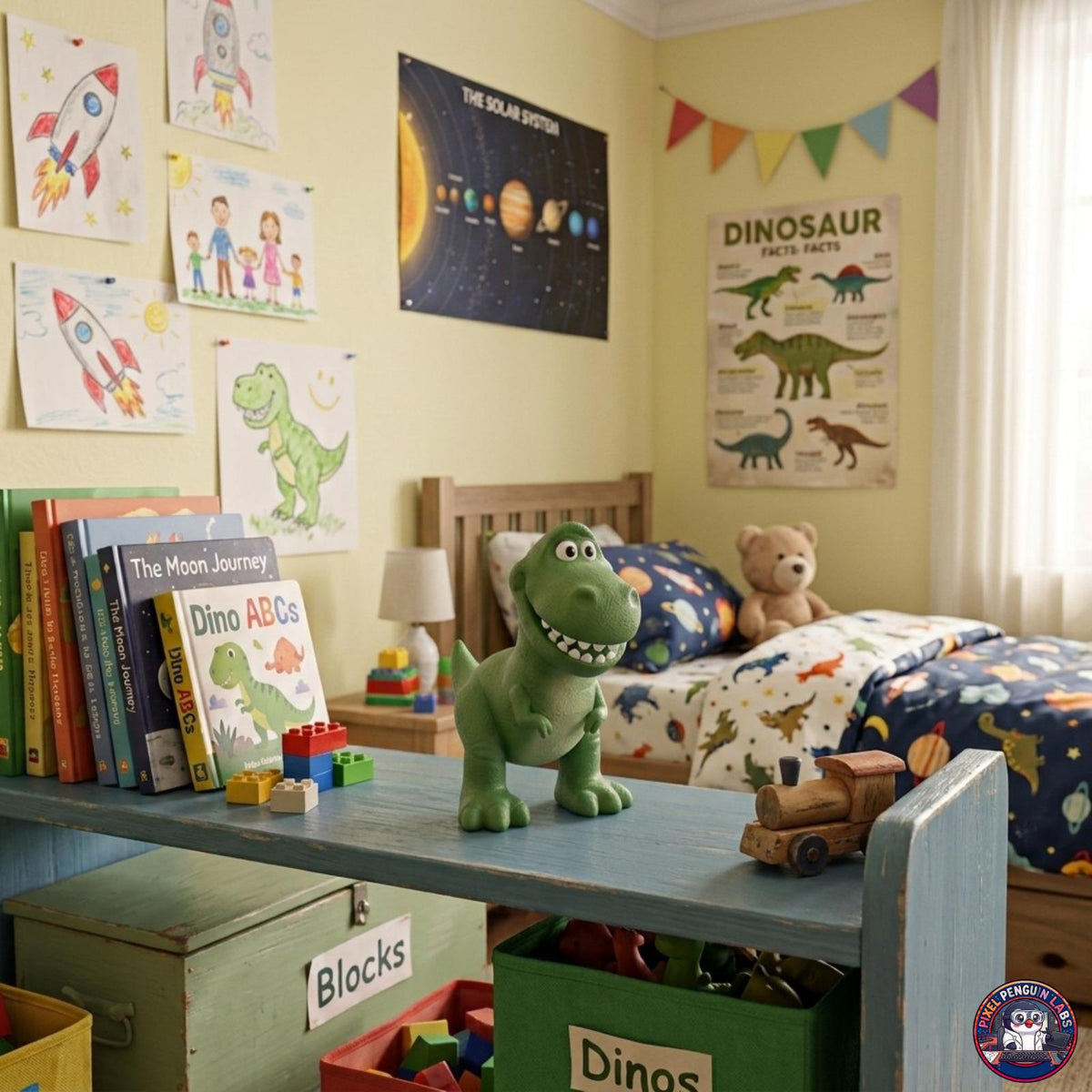3D Printed T-Rex Dinosaur Figure | Customizable Prehistoric Desk Decor (Paint Kit)