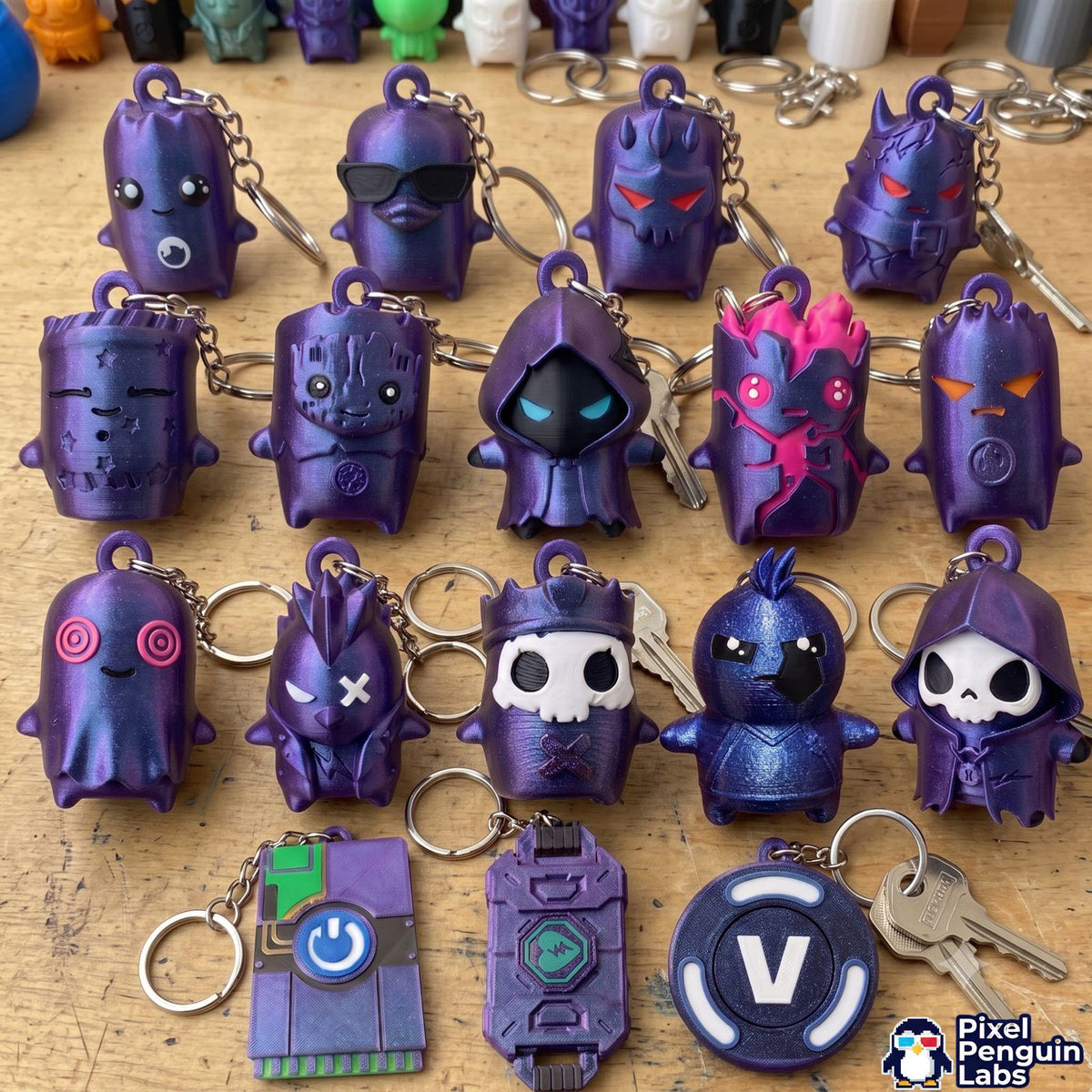 Galaxy Sprite Keychains – Custom Gamer Backpack Buddies 3D Printed