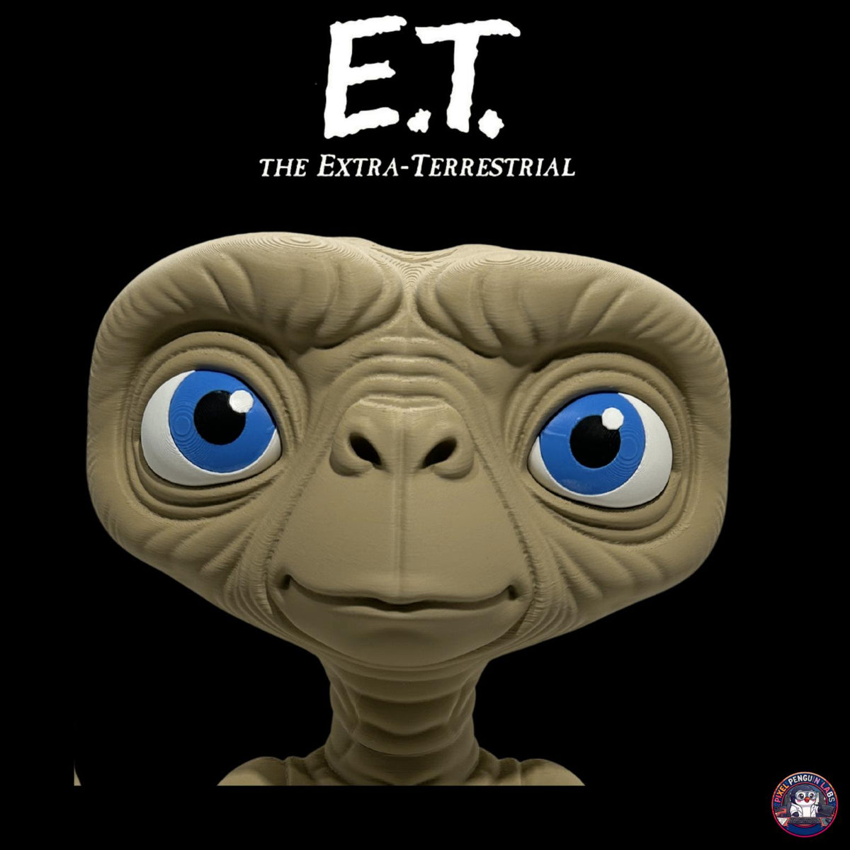 15.5" Extraterrestrial Figure With Working Light | Retro Sci-Fi Desk Decor 3D Printed
