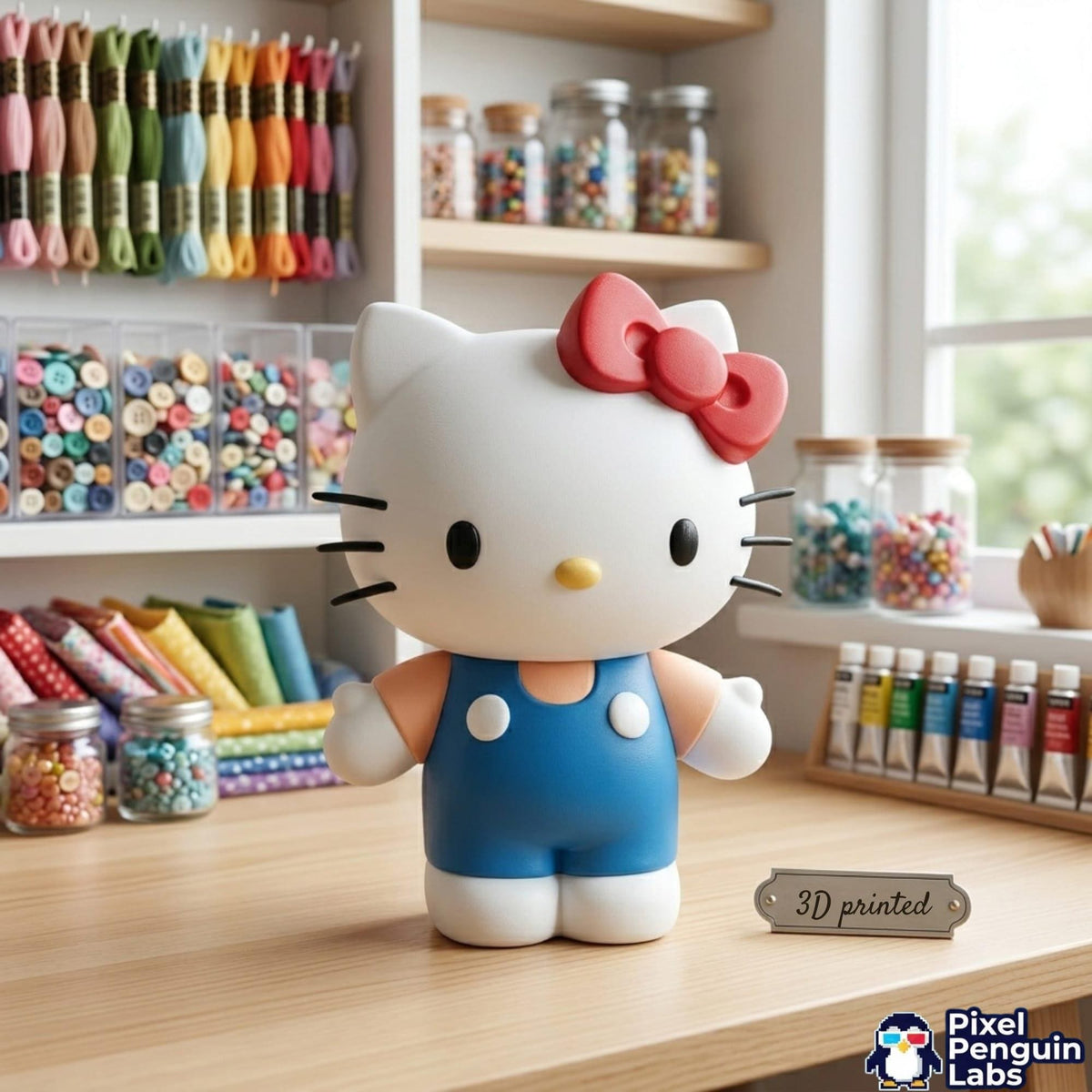 Custom 3D Printed Pop Culture Cat Figurine – Customizable Colours!