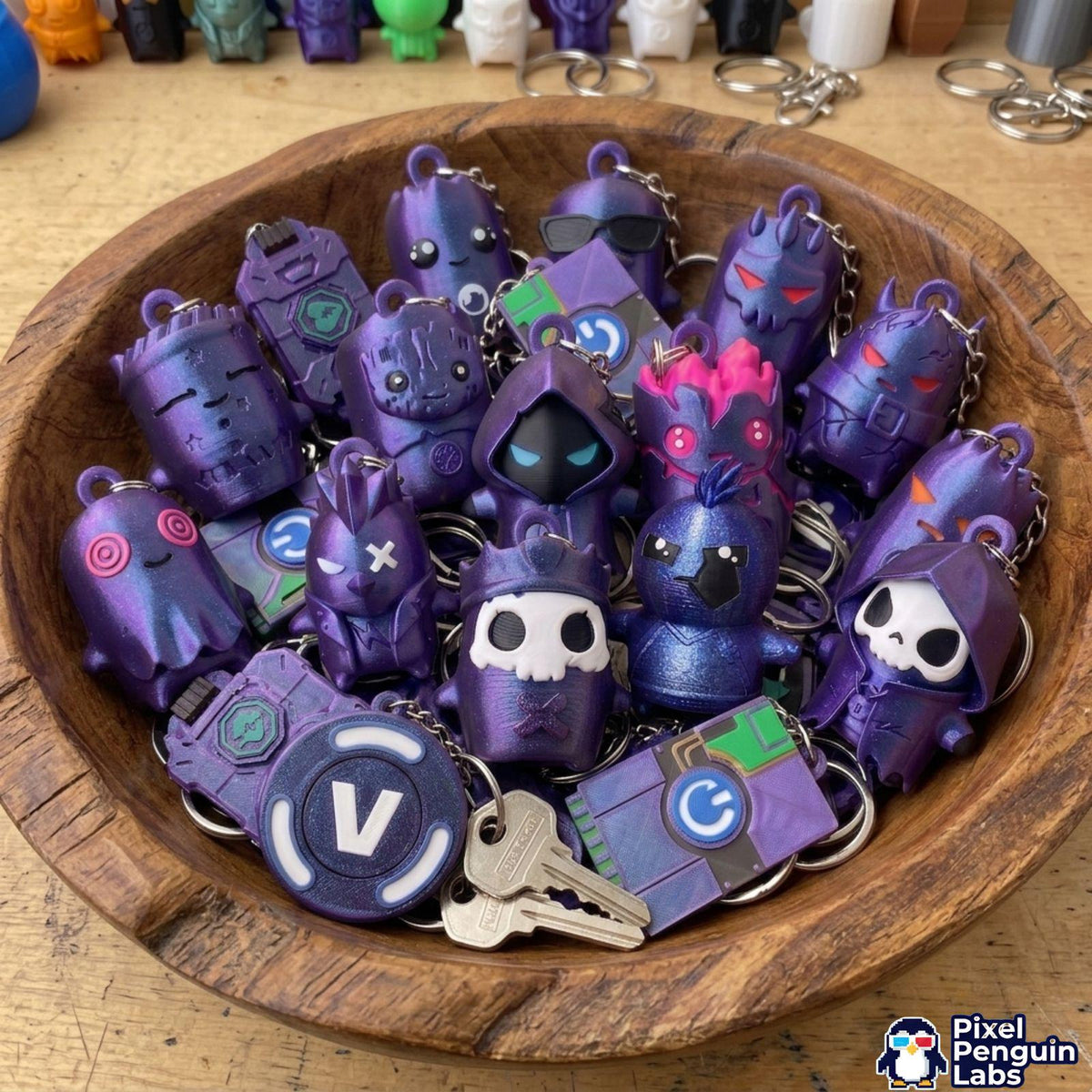 Galaxy Sprite Keychains – Custom Gamer Backpack Buddies 3D Printed