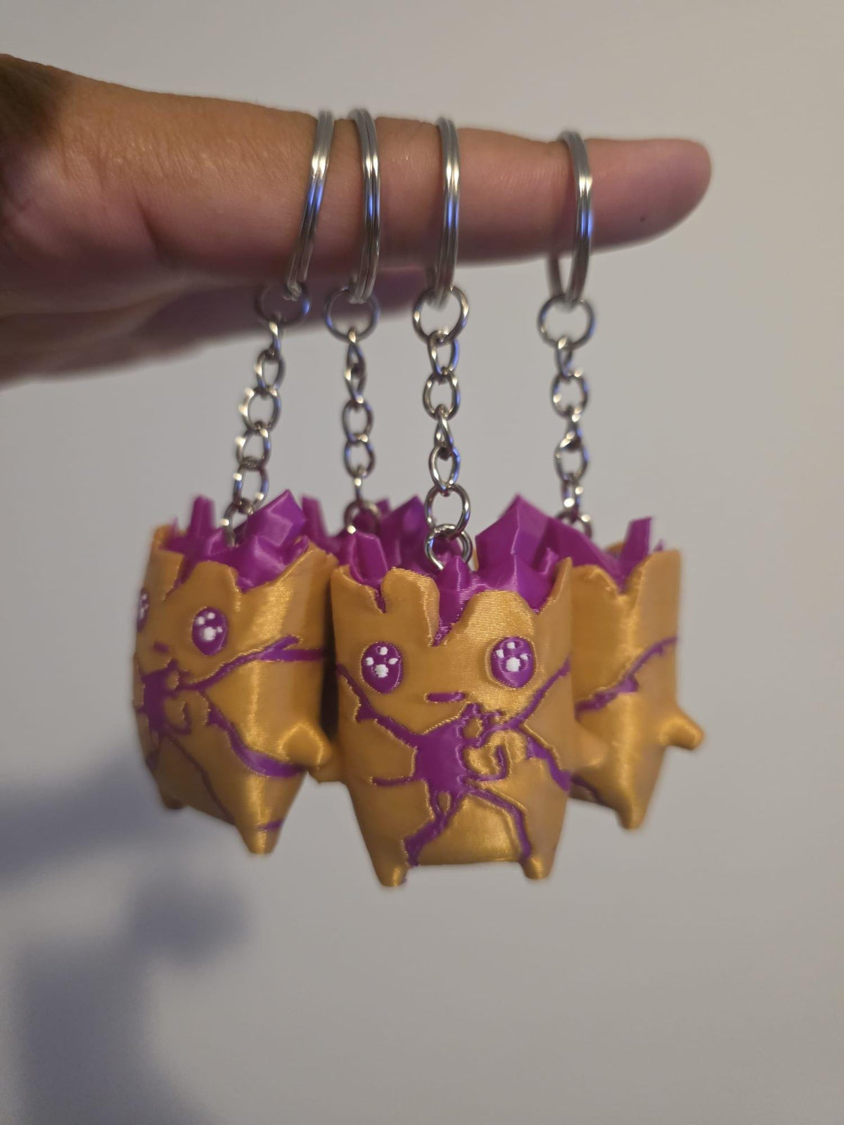 Gold Sprite Keychains – Custom Gamer Backpack Buddies 3D Printed