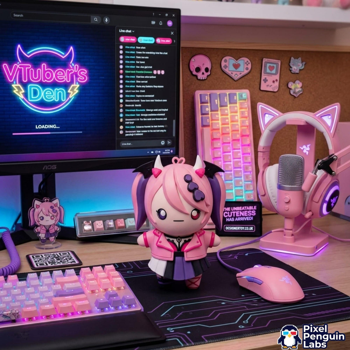 4" Anime Sprite I.Mouse Custom 3D Printed Sprite & Desk Companion