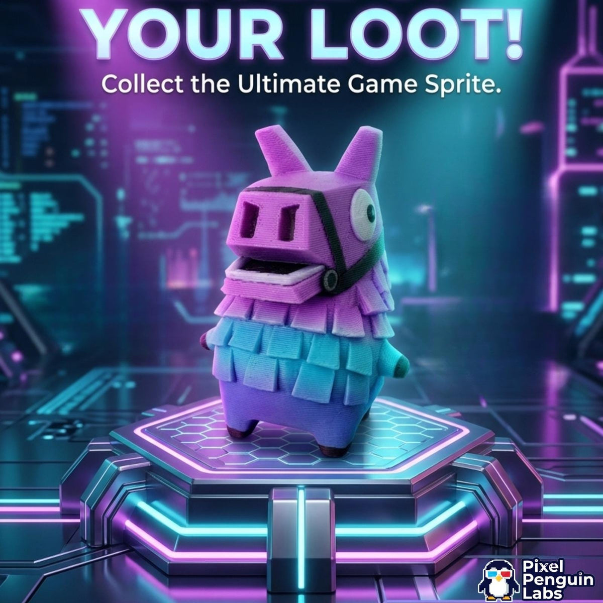 4" Lama Sprite Custom 3D Printed Sprite & Desk Companion