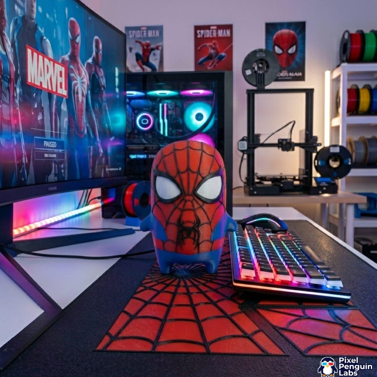 4" Spider.M Sprite Custom 3D Printed Sprite & Desk Companion