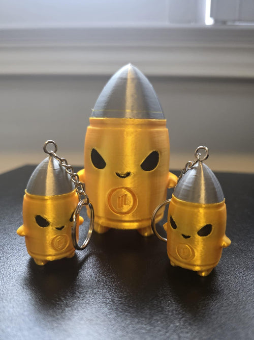 4" Brass Shell Sprite Custom 3D Printed Sprite & Desk Companion