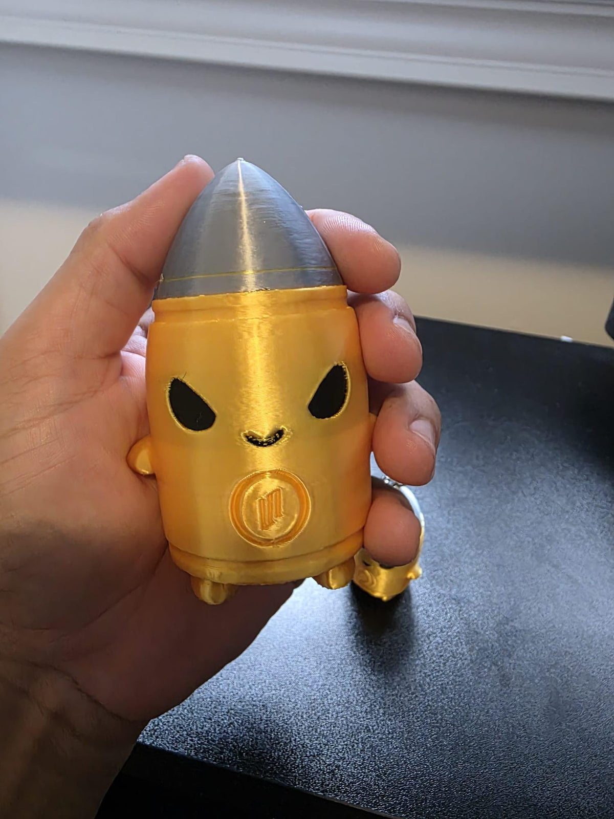 4" Brass Shell Sprite Custom 3D Printed Sprite & Desk Companion