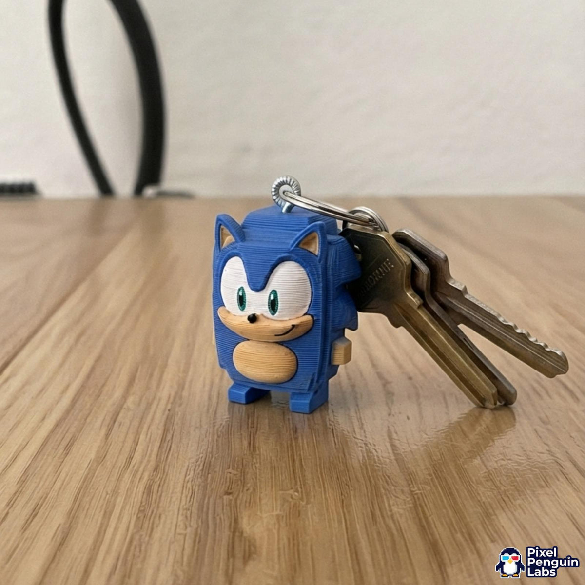 S Hedgehog Sprite Keychain Custom 3D Printed Sprite & Desk Companion