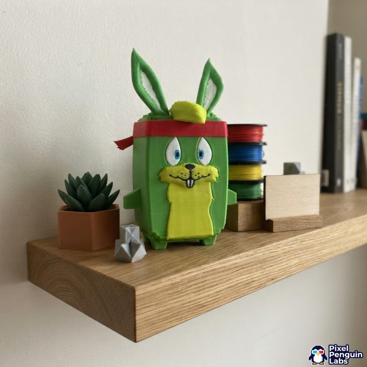 J-Rabbit Sprite Keychain Custom 3D Printed Sprite & Desk Companion