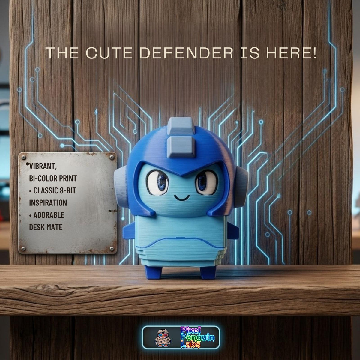 Mega.M Sprite Keychain Custom 3D Printed Sprite & Desk Companion