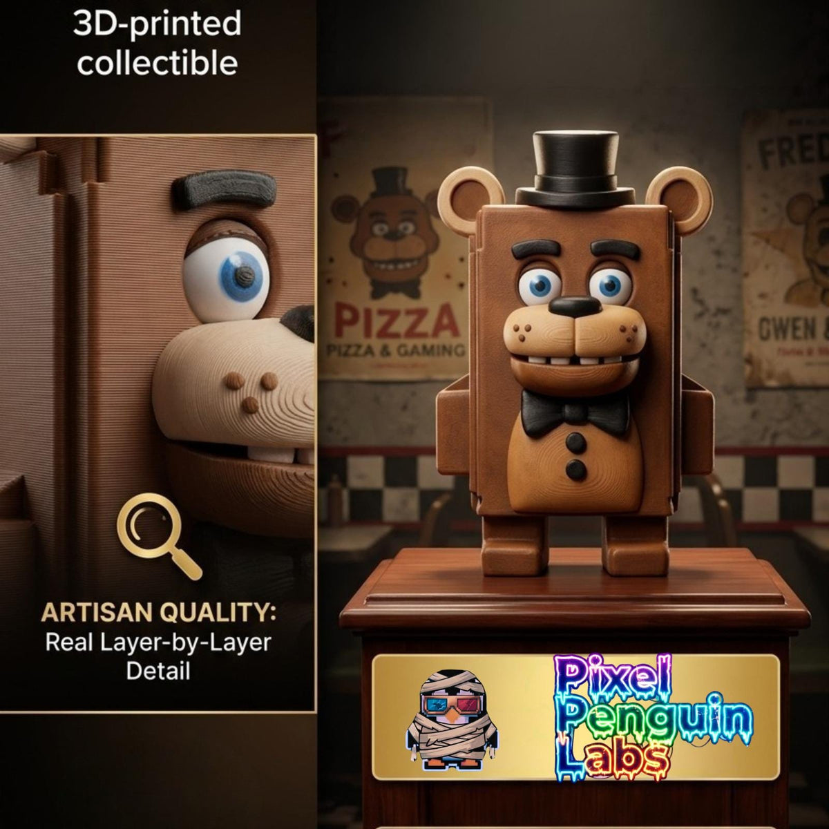 Animatronic Mascot Figurine Custom Backpack Buddies 3D Printed