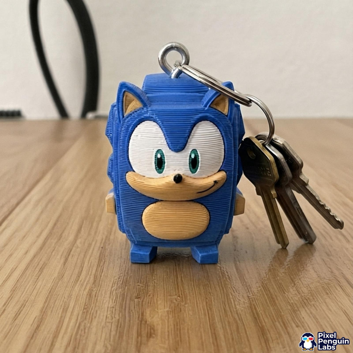 S Hedgehog Sprite Keychain Custom 3D Printed Sprite & Desk Companion