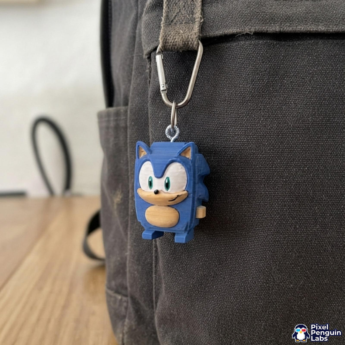 S Hedgehog Sprite Keychain Custom 3D Printed Sprite & Desk Companion