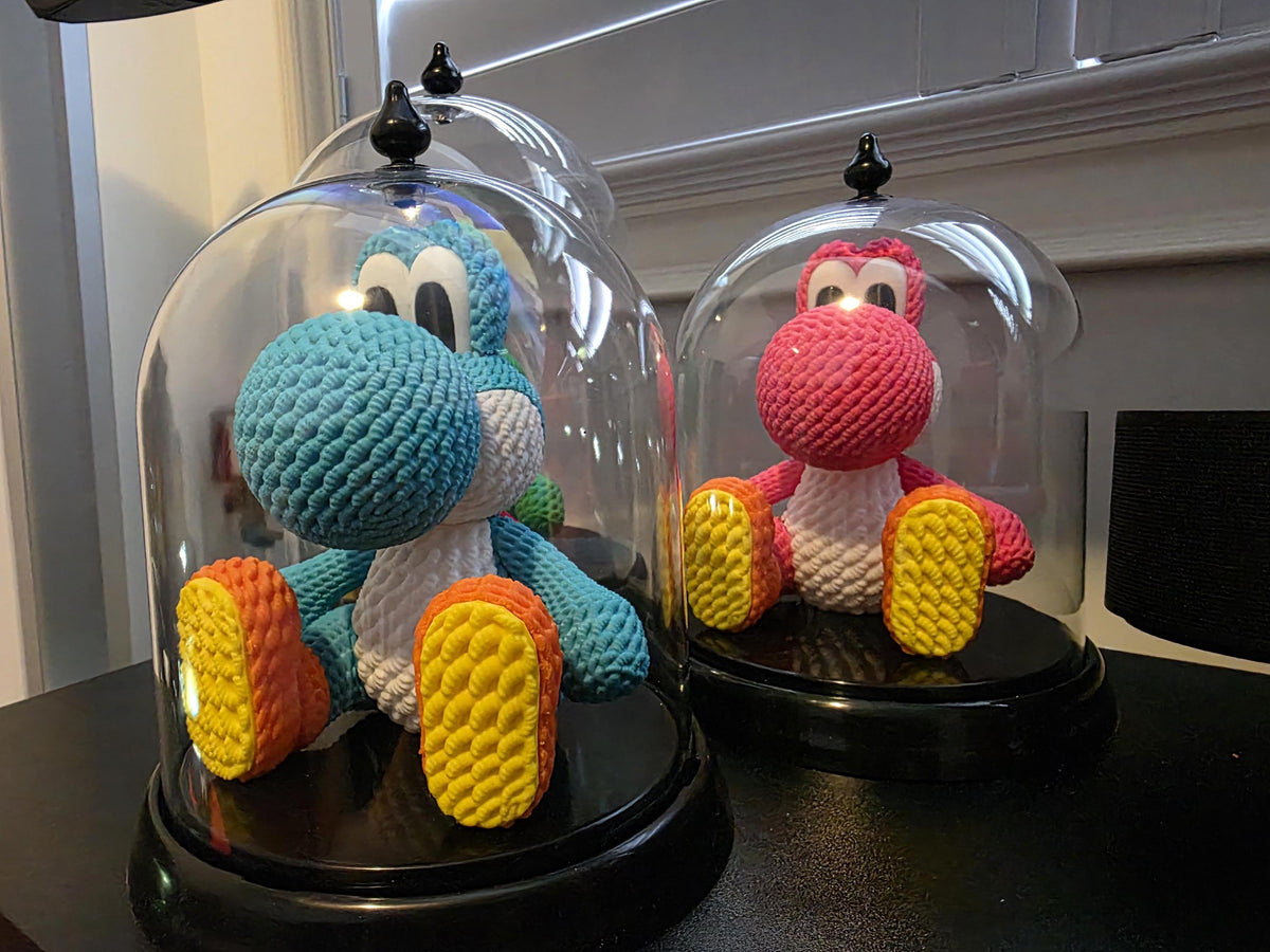 3D Printed Knitted Yo-shi Figure – Desk Decor Gaming Companion