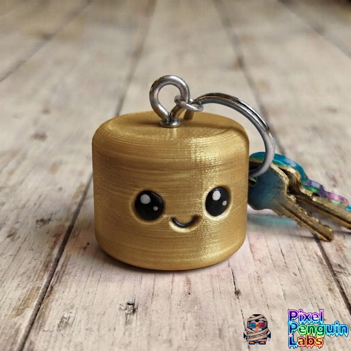 Cute Marshmallow Keychain Custom Backpack Buddies 3D Printed
