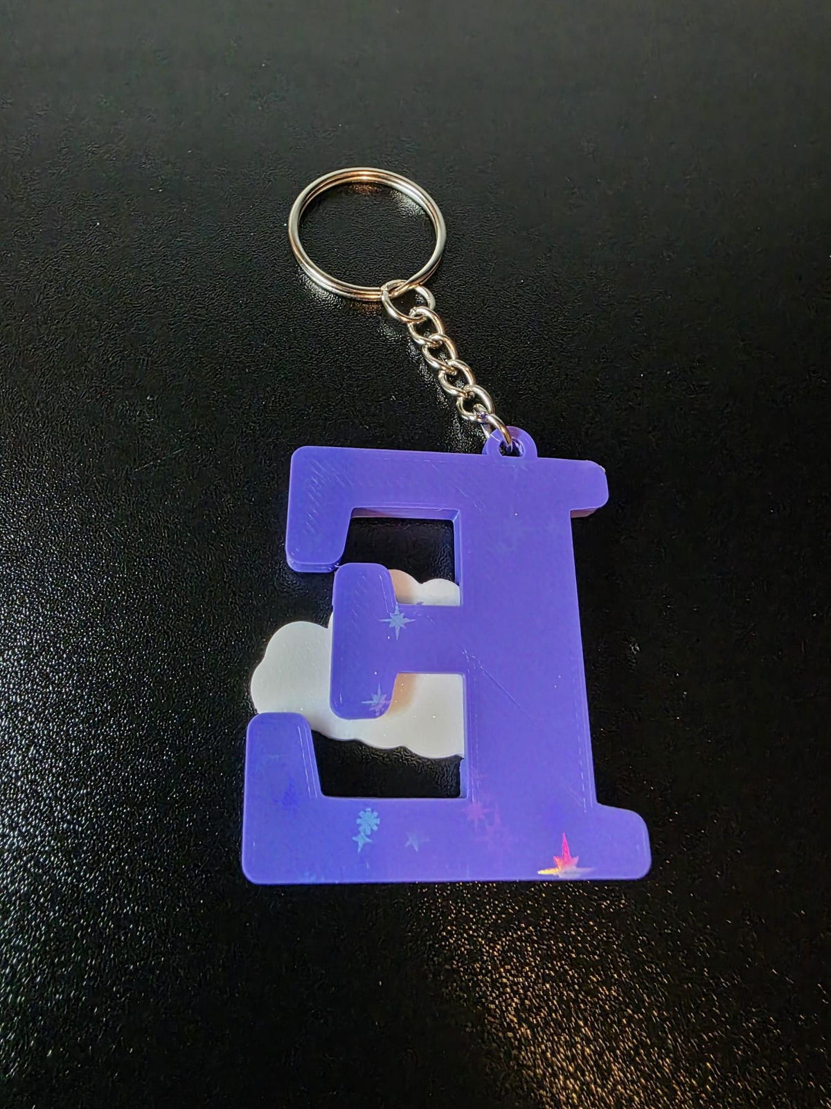 Personalized Name Keychain with Custom Backing Pattern