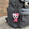 Screaming Kitty, 3D Printed Halloween Charm, Cute Autumn Bag Buddy