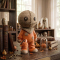 Burlap Boy Keychain, 3D Printed Halloween Charm, Cute Autumn Bag Buddy