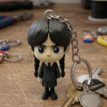 Goth Girl Keychain, 3D Printed Halloween Charm, Cute Autumn Bag Buddy