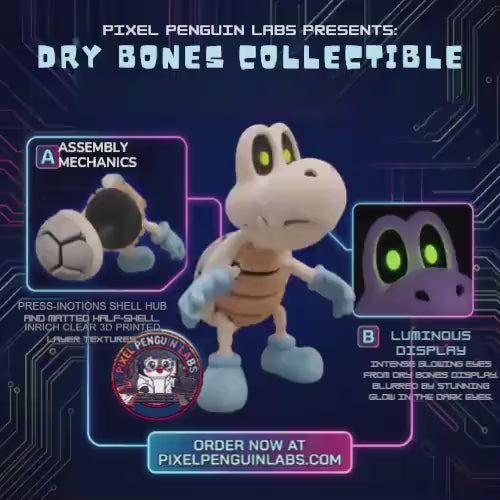 3D Printed D. Bones Figure with Hidden Storage Shell